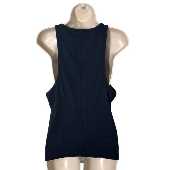 J. Crew New Favorite Tank Top in Vintage Rib Black Size XXL - Picture 5 of 9